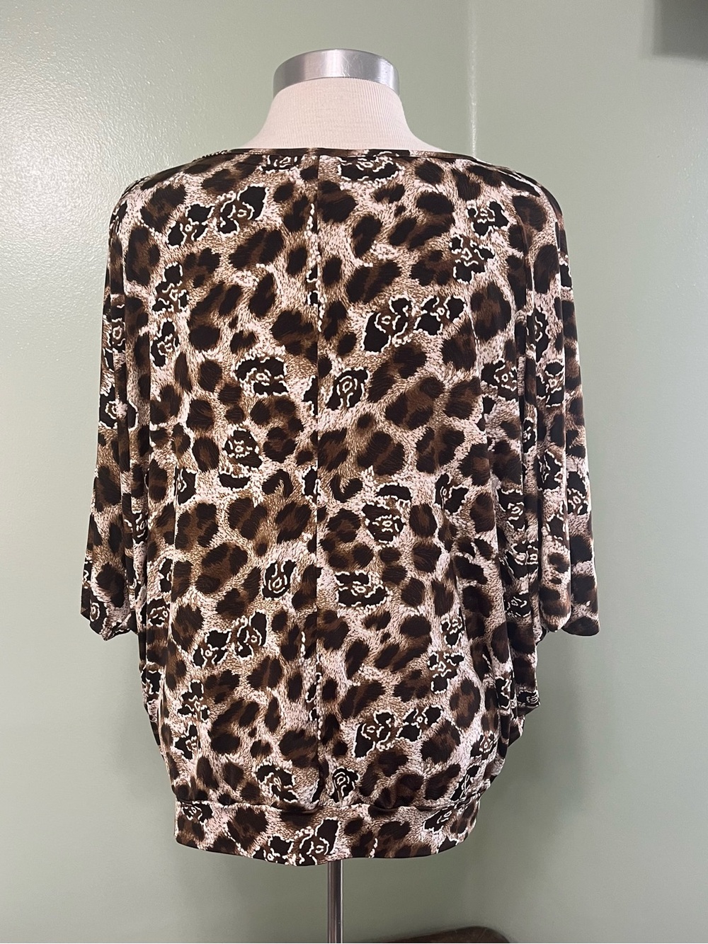 Espresso Women’s Polyester Blouse Animal Print Tunic Top Size XL - Picture 3 of 11